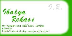 ibolya rekasi business card